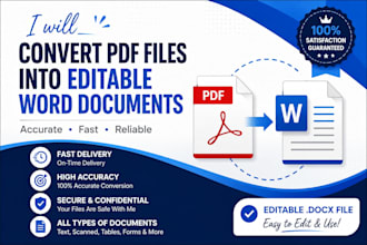convert PDF files into editable word documents