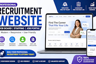 build recruitment website, job board, staffing and job portal