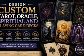 design custom tarot, oracle, spiritual and playing card decks