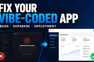 fix bugs and errors in your vibe coded app or website