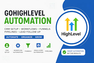 build gohighlevel automation, crm workflow, funnels and pipelines