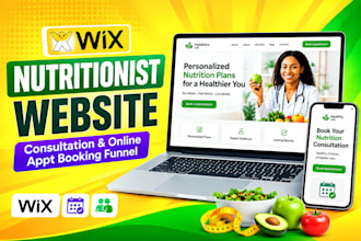 build nutritionist website on wix for consultation online appt booking funnel