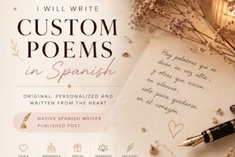 write a unique and personalized poem in spanish