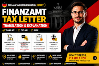 translate, explain german finanzamt tax letter, review and draft your respond