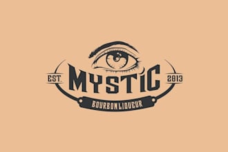 design bourbon liqueur brand business logo