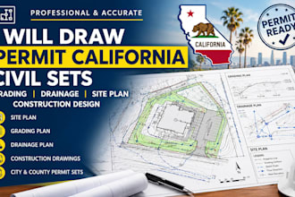 design california civil roadway site plan grading drainage construction drawings