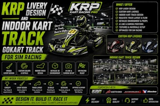 do krp livery design and indoor kart track gokart track for sim racing
