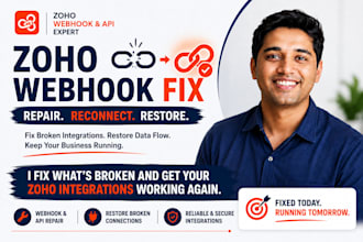 fix broken zoho CRM webhook API integration