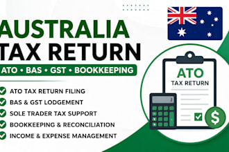 file australia tax return ato tax return bookkeeping bas gst sole trader