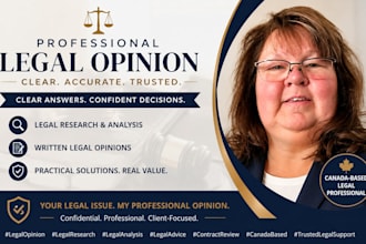 provide a legal opinion, legal research, and case analysis