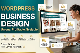 vinted wordpress website design for business vinted website