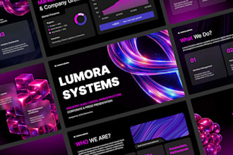 design your professional pitch deck and powerpoint presentation