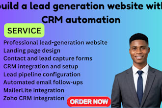 build a lead generation website with CRM automation