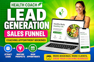 build health coach lead generation sales funnel for coaching appointment booking