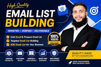 do build targeted b2b email lists, prospect list, cold email lead, linkedin list