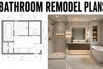 design bathroom remodel cad floor plans renovation blueprint residential cad