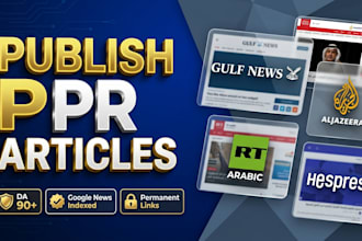 publish PR article on gulf news, al jazeera, rt arabic, hespress sites