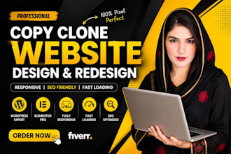design or redesign copy clone website wordpress website