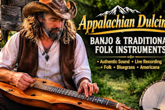 record authentic appalachian dulcimer banjo and traditional folk instruments