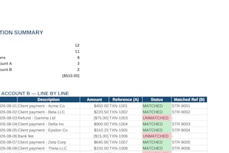 automated bank reconciliation in excel or quickbooks