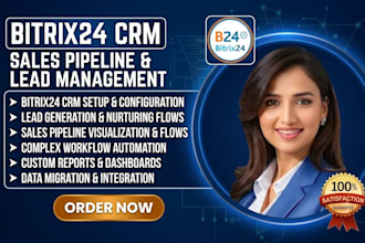 setup bitrix24 crm sales pipeline lead management automation workflow