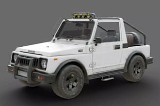 modify 3d car model,pickup truck model for resin printing,printable car part stl