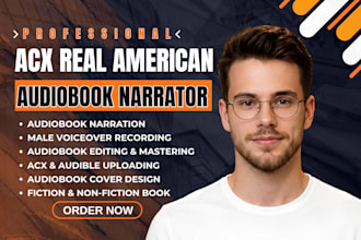 narrate and edit self help, memoir audiobook to author republic, male voiceover