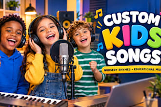 compose, sing and produce children songs, kids song