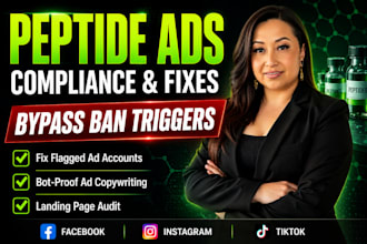 setup or fix peptide ads peptide marketing peptide facebook ads instagram ads