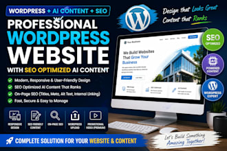create a wordpress website with SEO optimized content