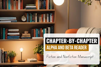 be your personal chapter by chapter beta reader for fiction or nonfiction book