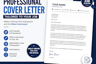 write a professional cover letter for your job application