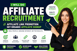 do affiliate recruitment affiliate link promotion get organic affiliate signup