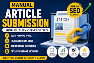 do manual article submission for SEO backlinks