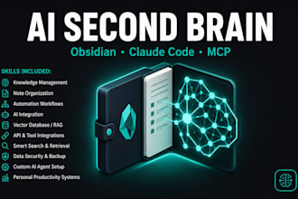 build your obsidian second brain, claude code, mcp server, ai knowledge base