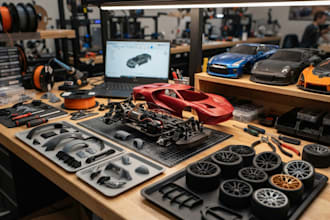 design printable 3d car modeling rc car model and toy car modeling and texturing