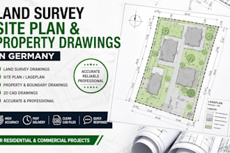 create professional land survey, site plan and property drawings in germany