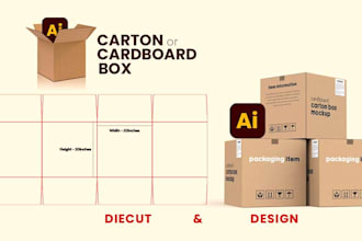 deisgn packaging dieline and print ready box layout for factory production