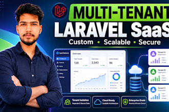 develop a multi tenant laravel saas web application