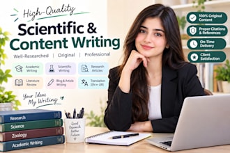 provide professional scientific and content writing