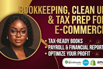 do tax ready e commerce bookkeeping, financial reports, and quickbooks clean up