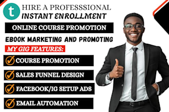 online course promotion, udemy course marketing, ebook marketing course