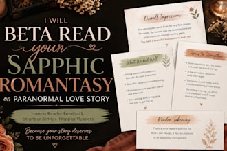 beta read your sapphic romance or romantasy novel