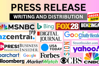 write and distribute an SEO press release to news media outlets