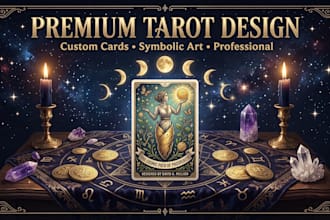 design custom tarot cards and a mystical tarot deck
