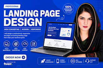 create professional landing page and one page website