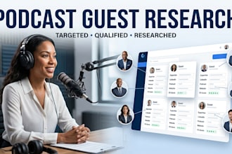 find and research qualified guests in your niche for your podcasts