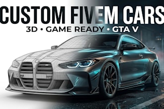 create 3d fivem car model 3d gta 5 car modeling fivem game ready vehicle model
