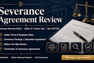 review your severance package and separation agreement