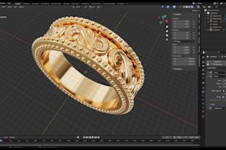 design custom jewelry cad for rings, pendants, 3d printing and casting